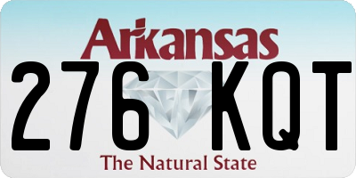 AR license plate 276KQT