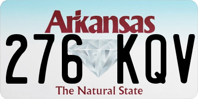 AR license plate 276KQV