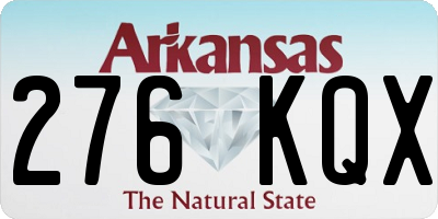 AR license plate 276KQX