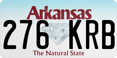 AR license plate 276KRB