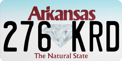 AR license plate 276KRD