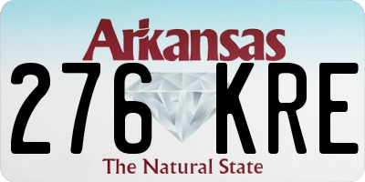 AR license plate 276KRE