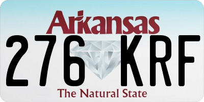 AR license plate 276KRF