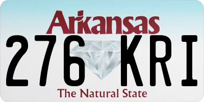 AR license plate 276KRI