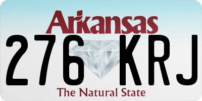 AR license plate 276KRJ