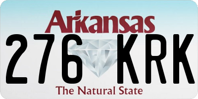 AR license plate 276KRK