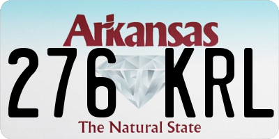 AR license plate 276KRL