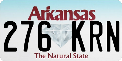 AR license plate 276KRN