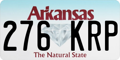 AR license plate 276KRP