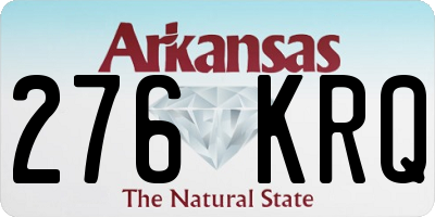 AR license plate 276KRQ