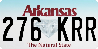 AR license plate 276KRR