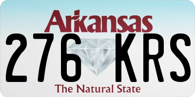 AR license plate 276KRS