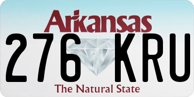 AR license plate 276KRU