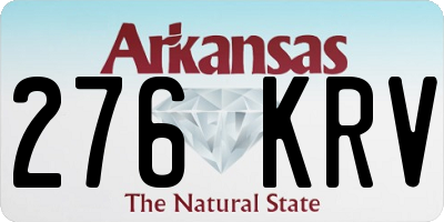 AR license plate 276KRV