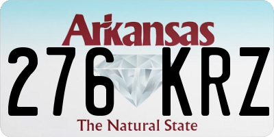 AR license plate 276KRZ