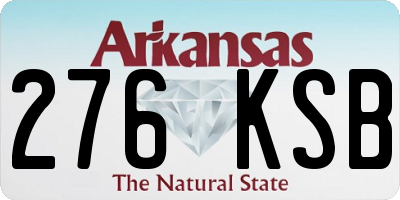 AR license plate 276KSB