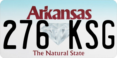 AR license plate 276KSG