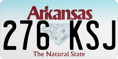 AR license plate 276KSJ
