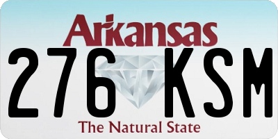 AR license plate 276KSM