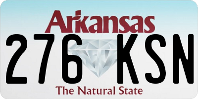 AR license plate 276KSN