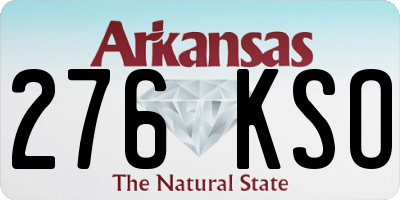 AR license plate 276KSO