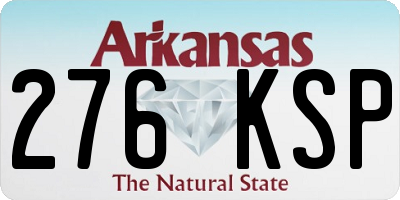 AR license plate 276KSP