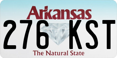 AR license plate 276KST
