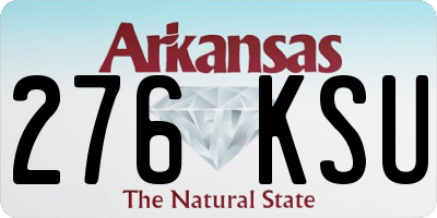 AR license plate 276KSU