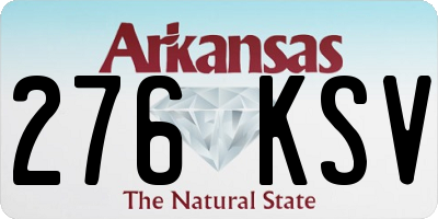 AR license plate 276KSV