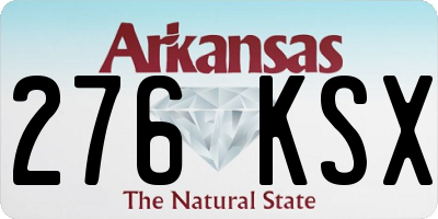 AR license plate 276KSX