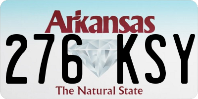 AR license plate 276KSY