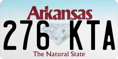 AR license plate 276KTA