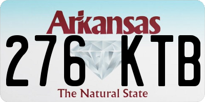 AR license plate 276KTB