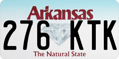 AR license plate 276KTK