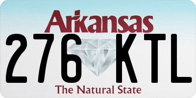 AR license plate 276KTL