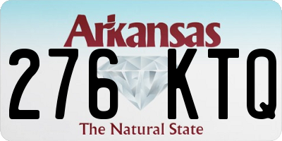 AR license plate 276KTQ