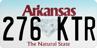AR license plate 276KTR
