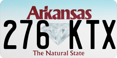 AR license plate 276KTX
