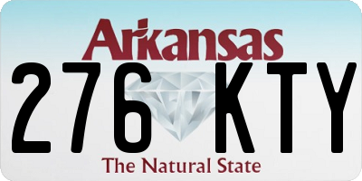 AR license plate 276KTY