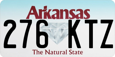 AR license plate 276KTZ