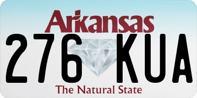 AR license plate 276KUA