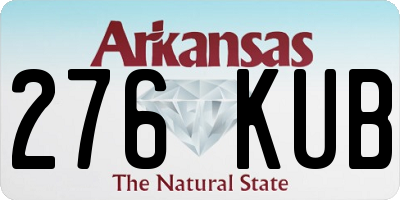 AR license plate 276KUB