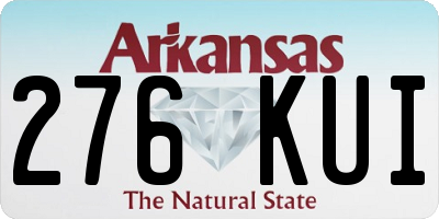 AR license plate 276KUI
