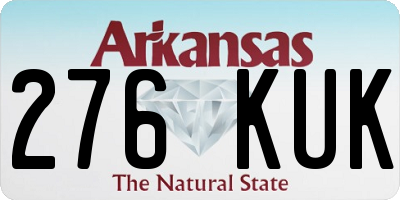 AR license plate 276KUK