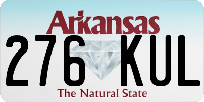 AR license plate 276KUL
