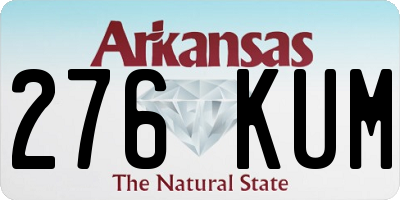 AR license plate 276KUM