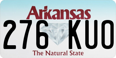 AR license plate 276KUO