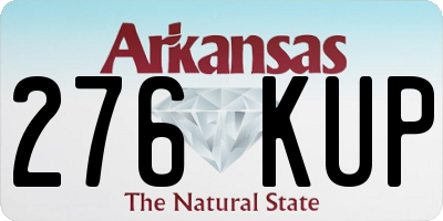 AR license plate 276KUP