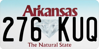 AR license plate 276KUQ