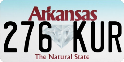 AR license plate 276KUR